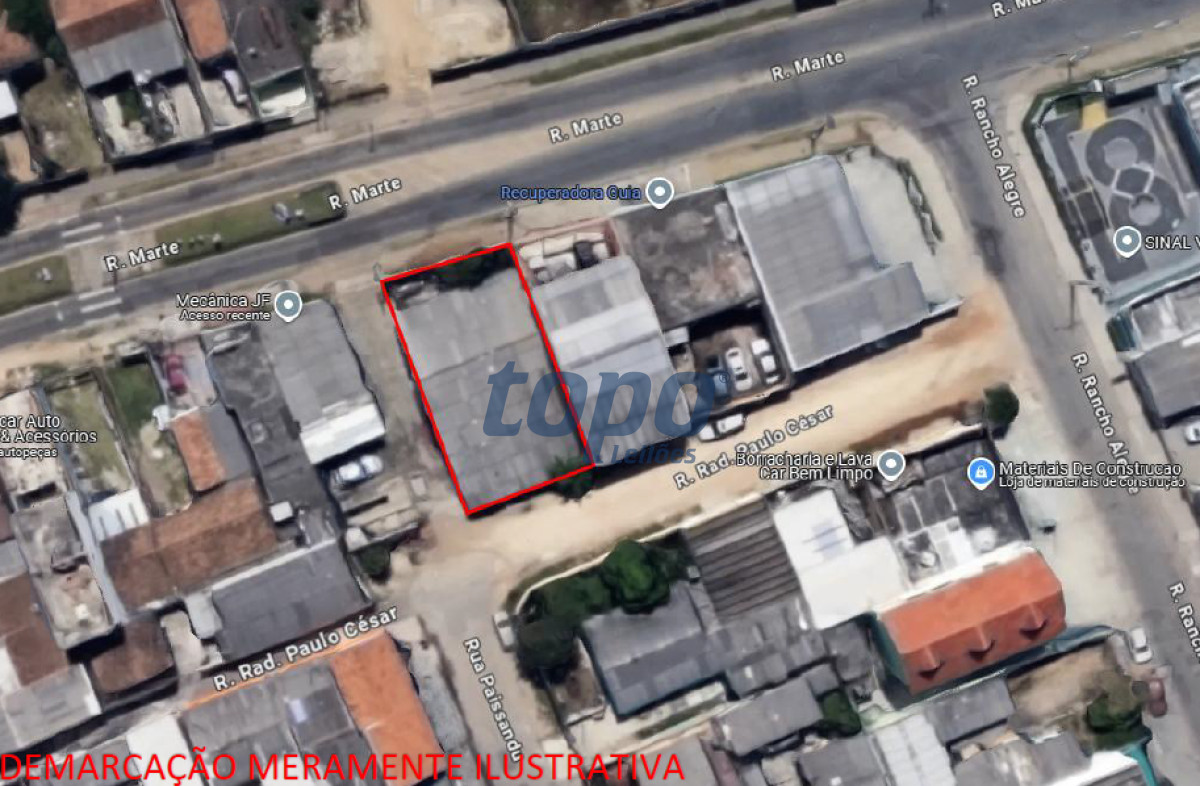 Lote 1 - fração 277,89m² - imóvel - rua marte, 976 - sítio cercado - curitiba/pr